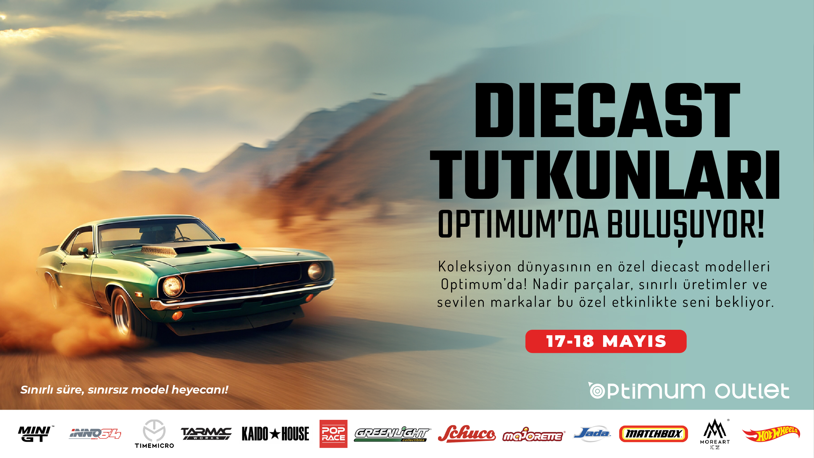 Diecast Tutkunları Optimum Outlet'te Buluşuyor!